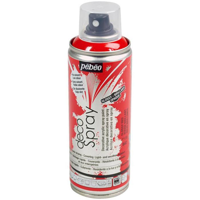 DecoSpray spuitverf, glossy, rood, 200 ml/ 1 Doosje