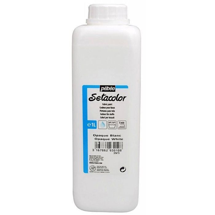Pébéo Setacolor textielverf, wit, 1000 ml/ 1 fles