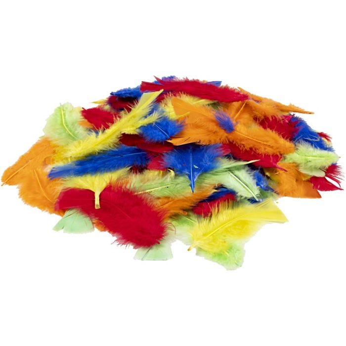 Dons, L: 7-15 cm, diverse kleuren, 100 gr/ 1 zak