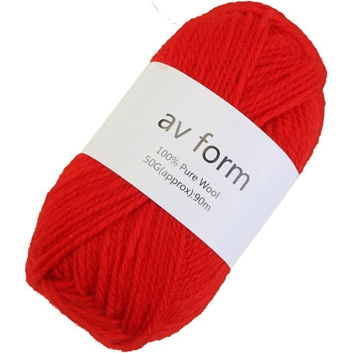 Wolgaren, rood, 50 gr/ 1 stuk