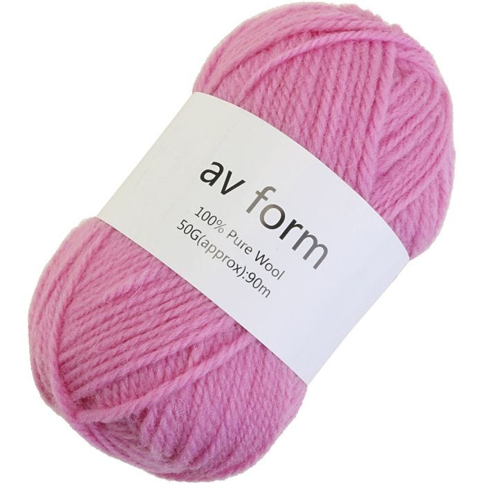 Wolgaren, roze, 50 gr/ 1 stuk
