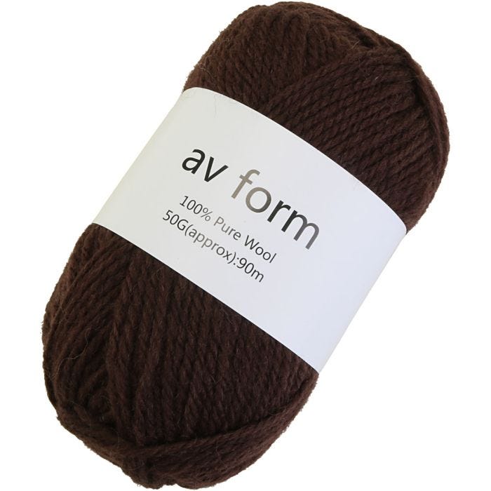 Wolgaren, bruin, 50 gr/ 1 stuk