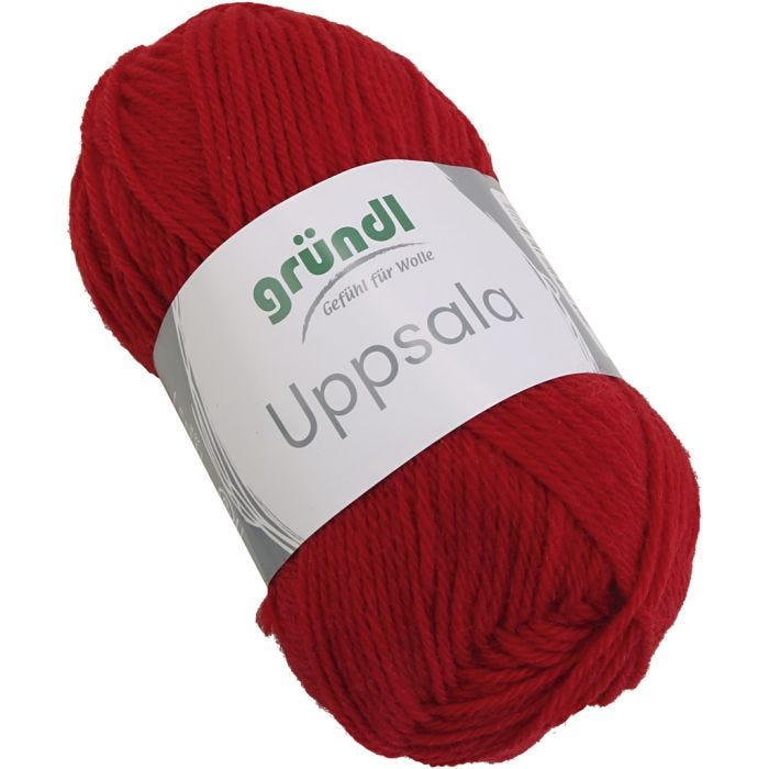 Wolgaren, L: 125 M, rood, 50 gr/ 1 stuk