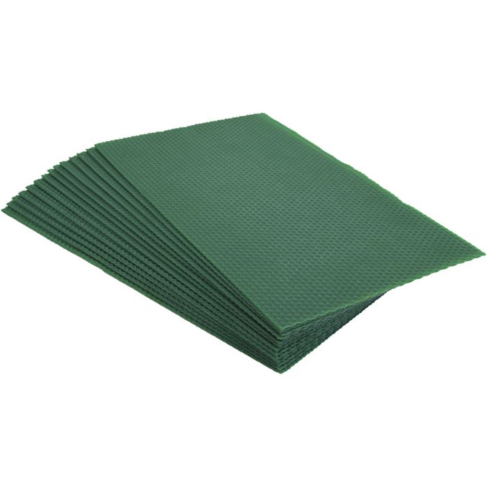 Bijenwas vellen, afm 20x33 cm, groen, 1 kg, 14 stuk/ 1 doos