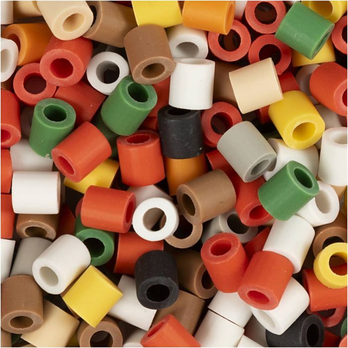 BioBeads van NABBI, afm 5x5 mm, gatgrootte 2,5 mm, medium, Kerst verf, 3400 stuk/ 1 doos