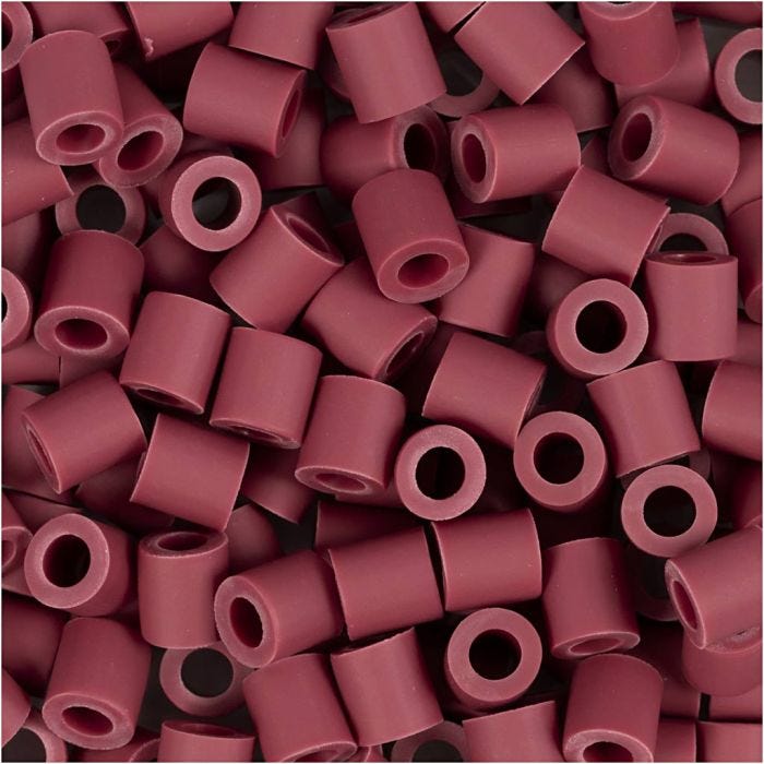 BioBeads van NABBI, afm 5x5 mm, gatgrootte 2,5 mm, medium, burgundy, 1000 stuk/ 1 doos