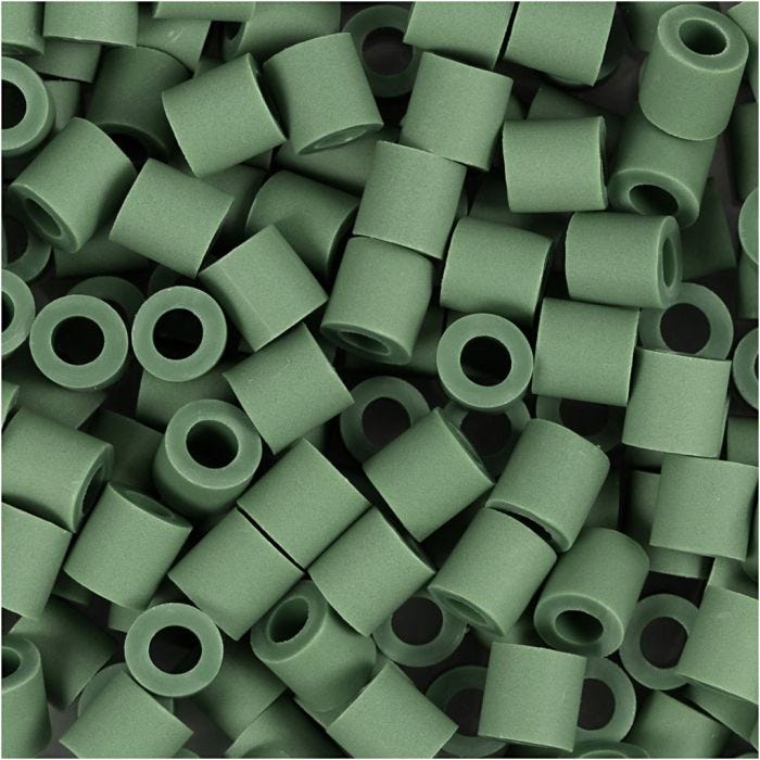 BioBeads van NABBI, afm 5x5 mm, gatgrootte 2,5 mm, medium, donkergroen, 1000 stuk/ 1 doos