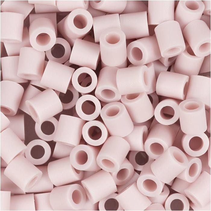 BioBeads van NABBI, afm 5x5 mm, gatgrootte 2.5 mm, medium, lichtroze, 1000 stuk/ 1 doos
