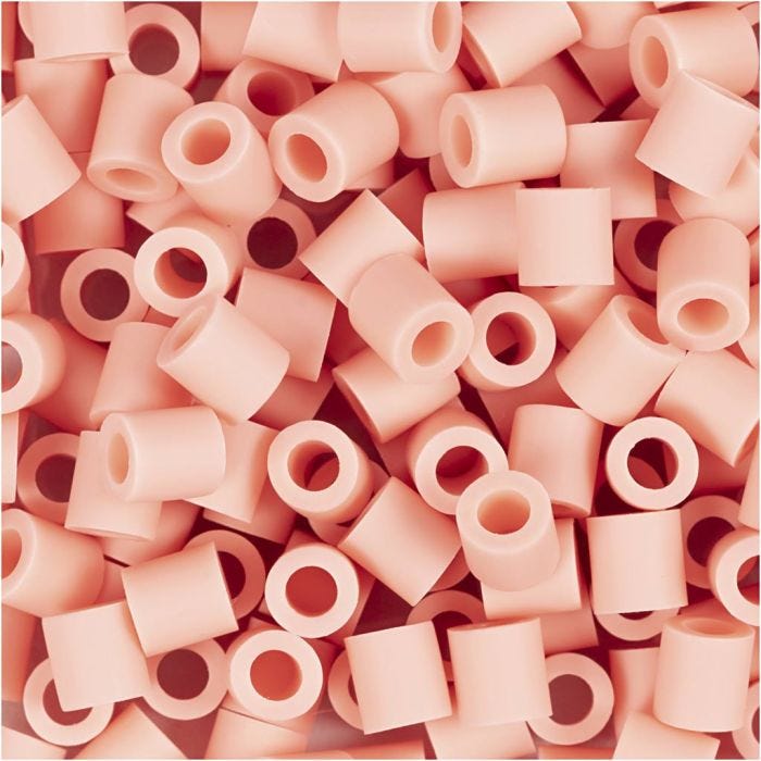 BioBeads van NABBI, afm 5x5 mm, gatgrootte 2,5 mm, medium, salmon (051), 1000 stuk/ 1 doos