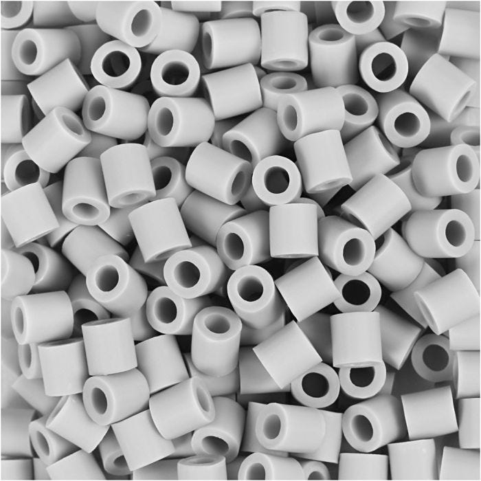 BioBeads van NABBI, afm 5x5 mm, gatgrootte 2.5 mm, medium, grijs, 3000 stuk/ 1 doos