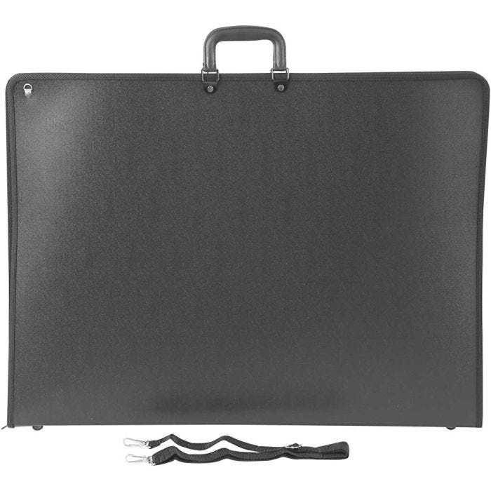 Portfolio map, A2, vel 420x600 mm, afm 74x55 cm, zwart, 1 stuk