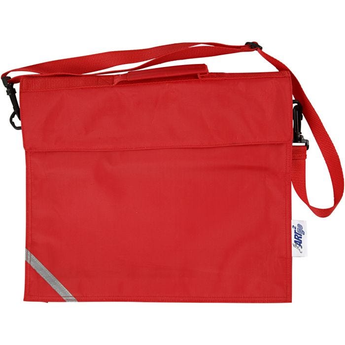 Schooltas, 6 cm, 36x31 cm, rood, 1 stuk
