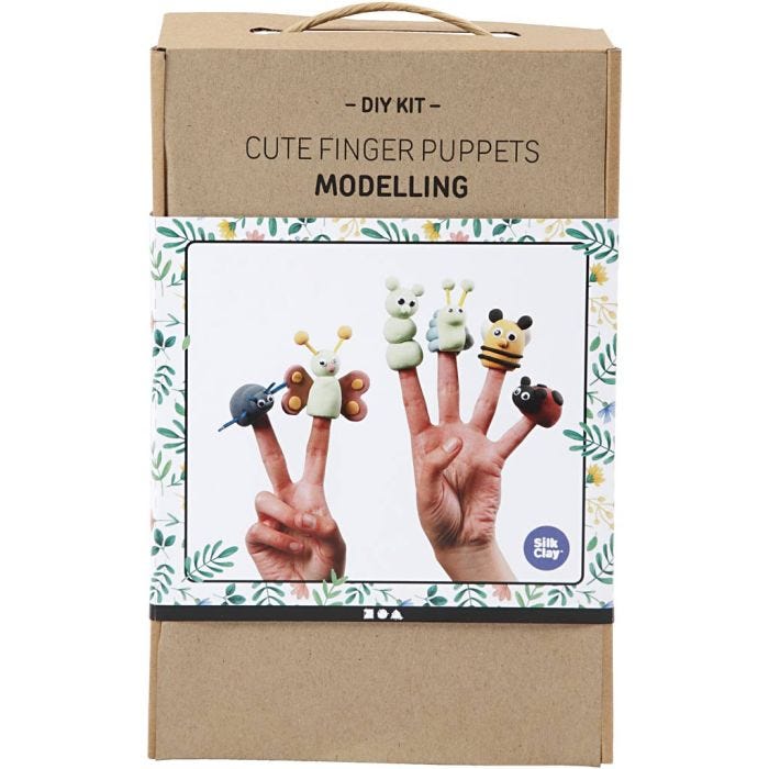 Schattige vingerpoppen, 1 set