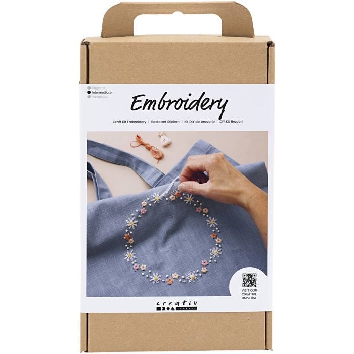 Hobbyset Borduurwerk, Draagtas, pigeon blue, 1 doos
