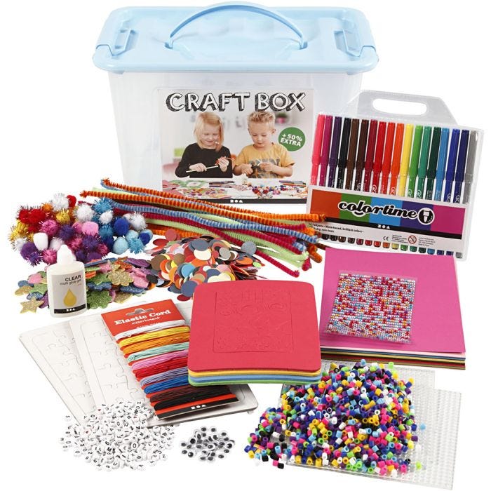Hobbydoosje, diverse kleuren, 1 stuk