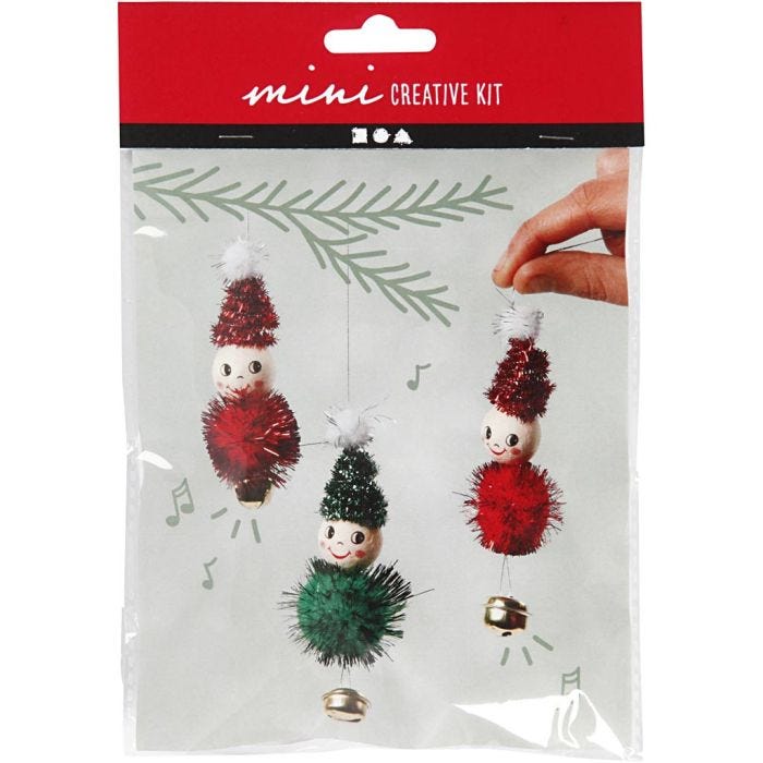 Creative mini kit, hangende decoraties van elven, 1 doos