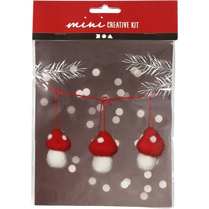 Creative mini kit, hangende paddestoelen, 5.5 cm, 1 set