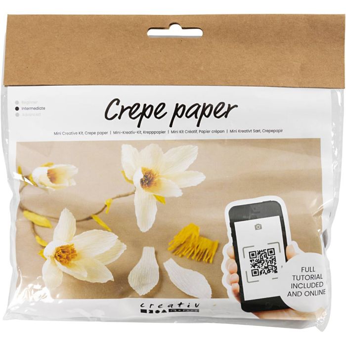 Mini Hobbyset Crêpepapier, Magnoliatak, Crêpe-verhouding: 180%, 1 doos