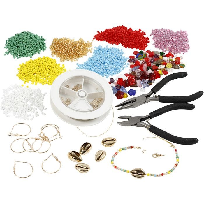 Kits – Sieraden maken met rocailles, verguld, 1 set