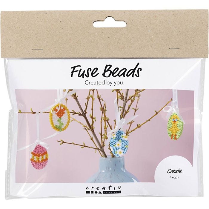 Mini Hobbyset Strijkkralen, Hangende eierdecoraties, diverse kleuren, 1 doos