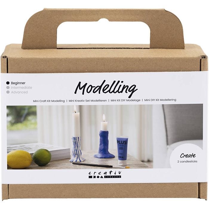 Mini Hobbyset Boetseren, Kandelaar, ultra marine, 1 doos