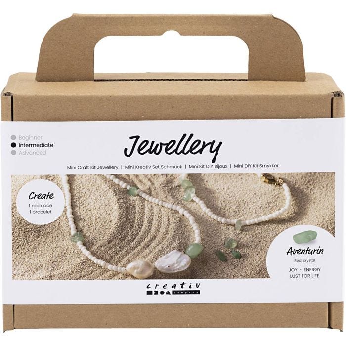 Mini Hobbyset Sieraden, Aventurijn ketting en armband, 1 doos