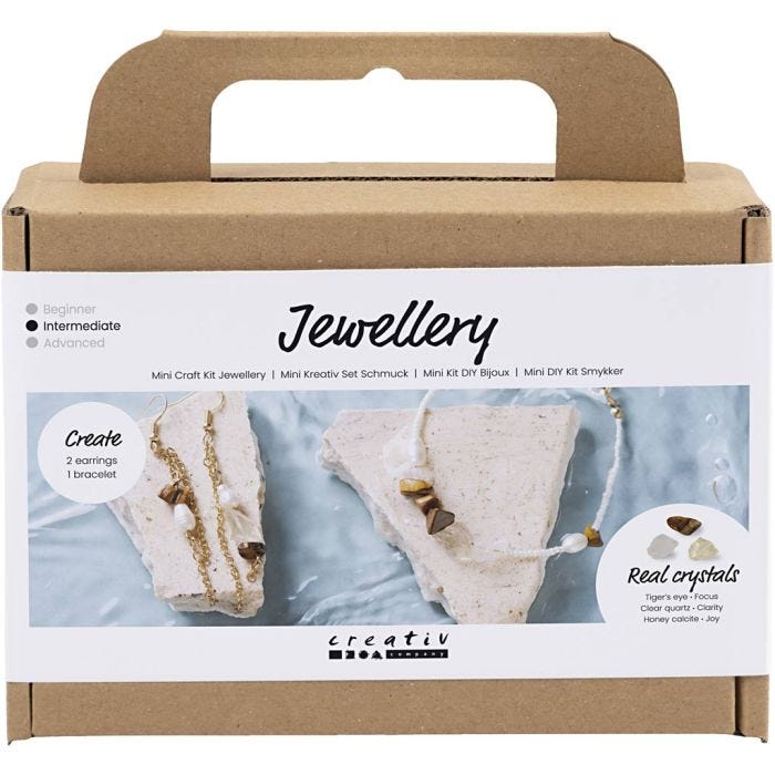 Mini Hobbyset Sieraden, Kristal halsketting en oorbellen, 1 doos