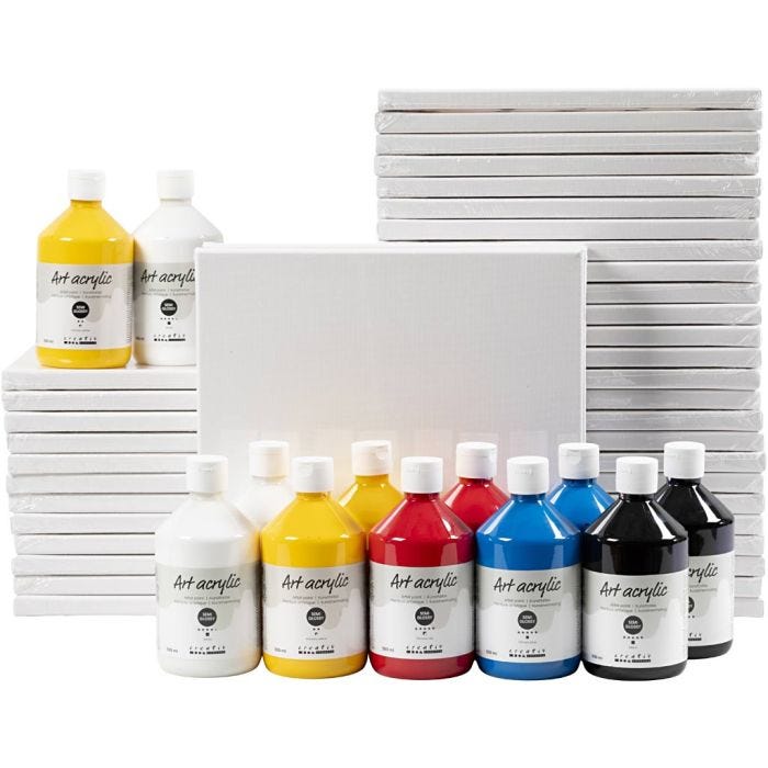 Art School, semi-glanzend, primair kleuren, 1 set