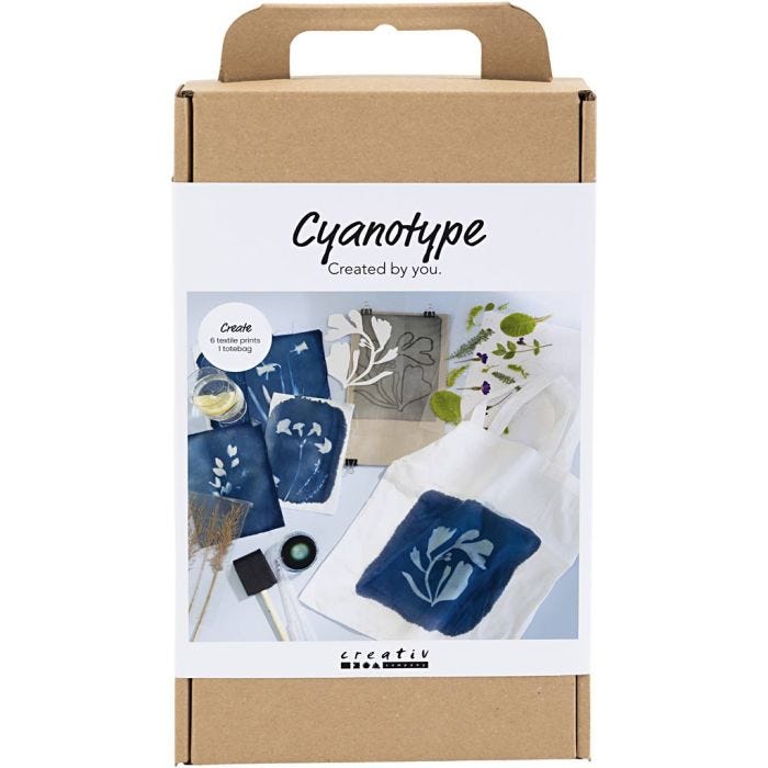 Hobbyset Cyanotypie, Textiel, blauw, 1 doos