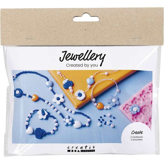 Mini Hobbyset Sieraden, Bloemen, diverse kleuren, 1 doos