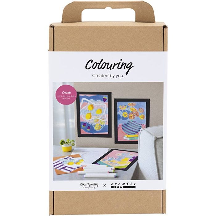 Hobbyset Kleuren, Schilderen volgens cijfers, markeerstiften, 1 doos