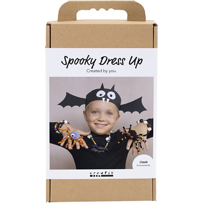 Hobbyset Spookachtige Accessoires, Kostuums en sieraden, halloween kleuren, 1 doos