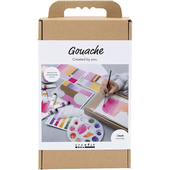 Hobbyset Gouache, Schilderijen, diverse kleuren, 1 doos