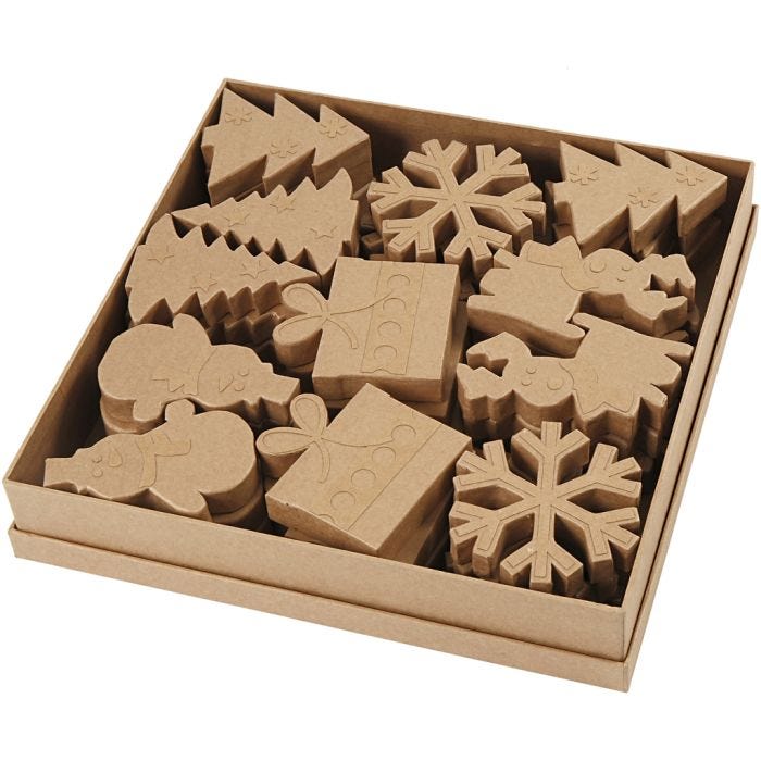 Wintervormen, H: 10-14 cm, 6x6 stuk/ 1 doos