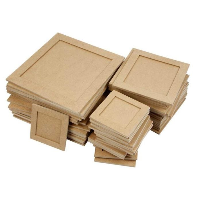 Frame lijmen, afm 10x10 + 15x15 + 22x22 cm, 200 stuk/ 1 doos