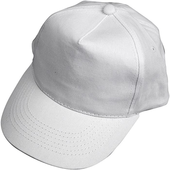 Cap, afm 49,5-56 cm, wit, 1 stuk
