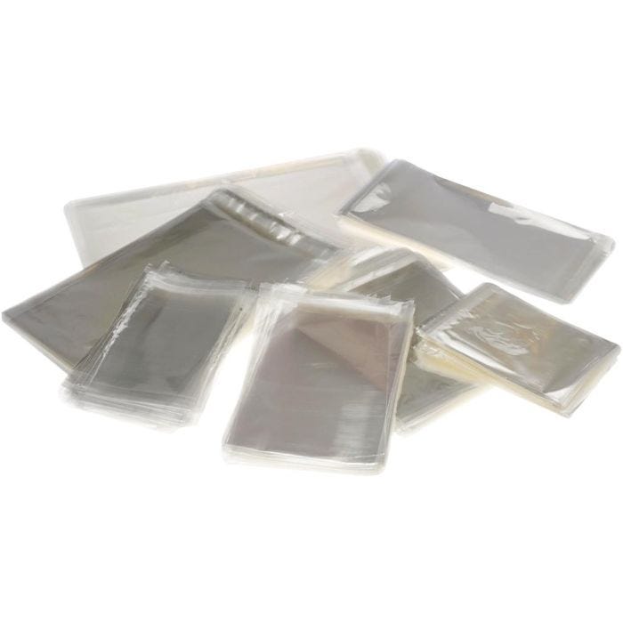 Cellofaan Zakjes, H: 12,9-31,2 cm, B: 9,7-22,5 cm, dikte 25 my, 1400 stuk/ 1 doos