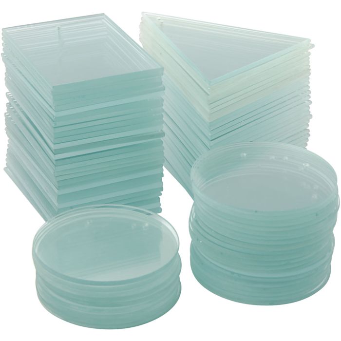 Glazen platen, dikte 3 mm, 3x30 stuk/ 1 doos