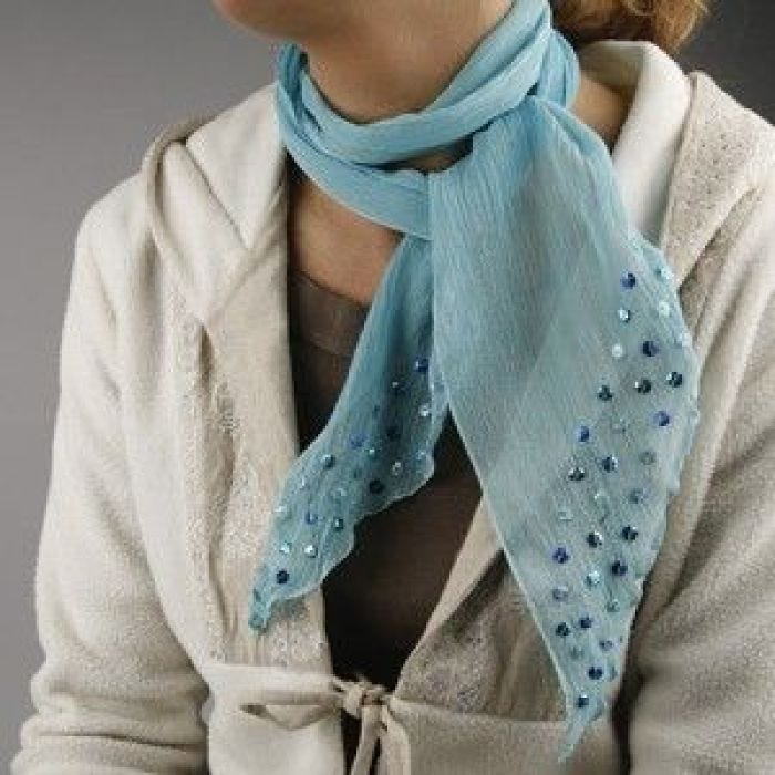 Crinckle chiffon scarf