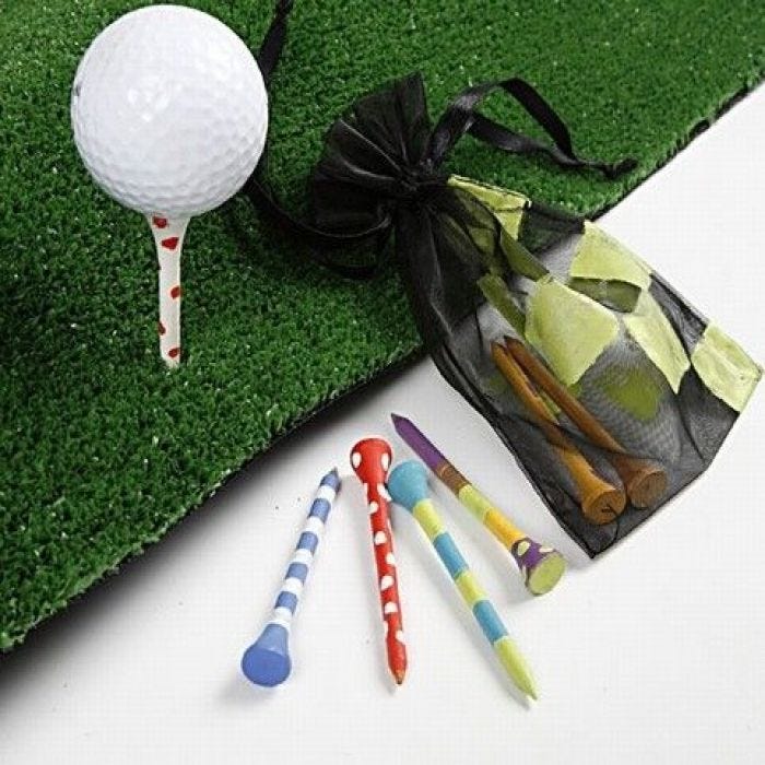 Golf Tees in vibrerende kleuren