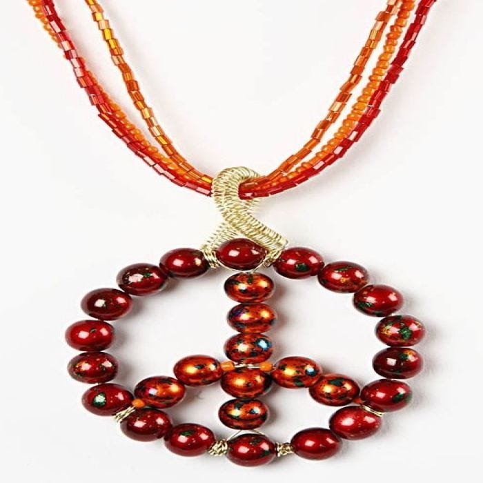 Ketting met peace teken