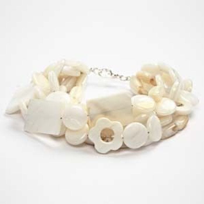 Ketting en armband met parelmoer schelpen