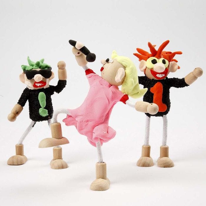 Rock Stars van flexi figuren en Silk Clay