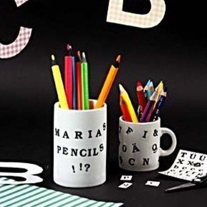Mok met letters van Color Dekor