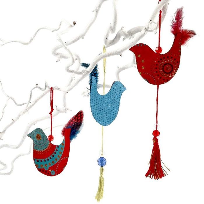 A Sixties Bird Hanging Decoration