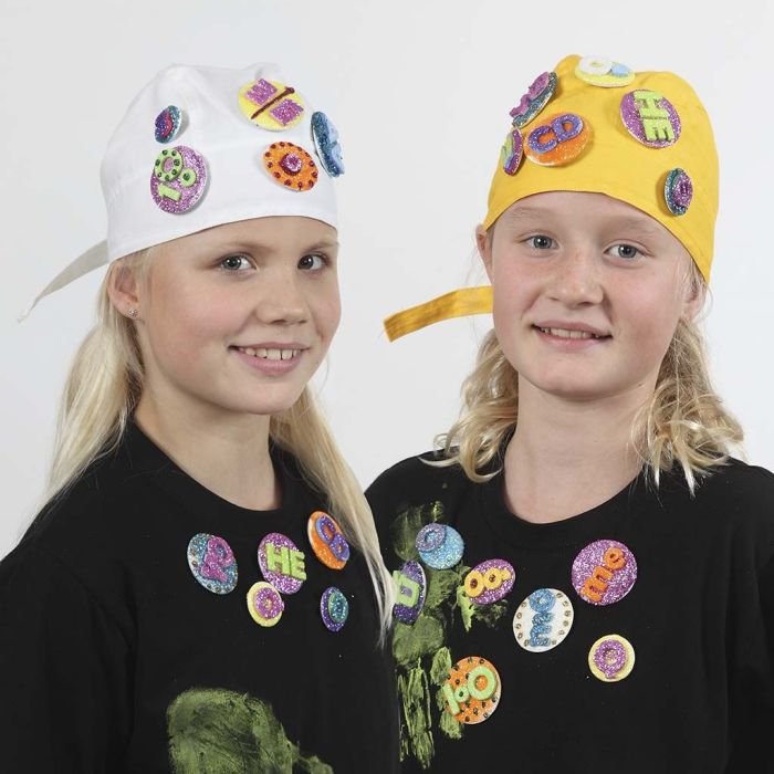 Buttons met glitter effect