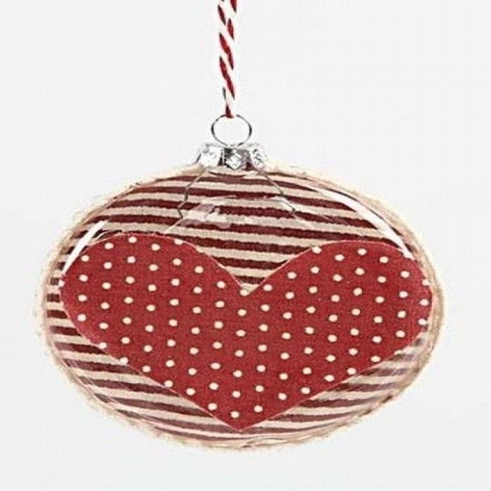 Platte kerstballen met stof