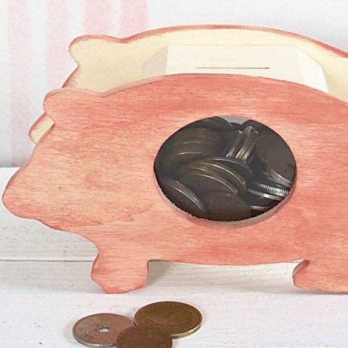 Houten spaarvarken