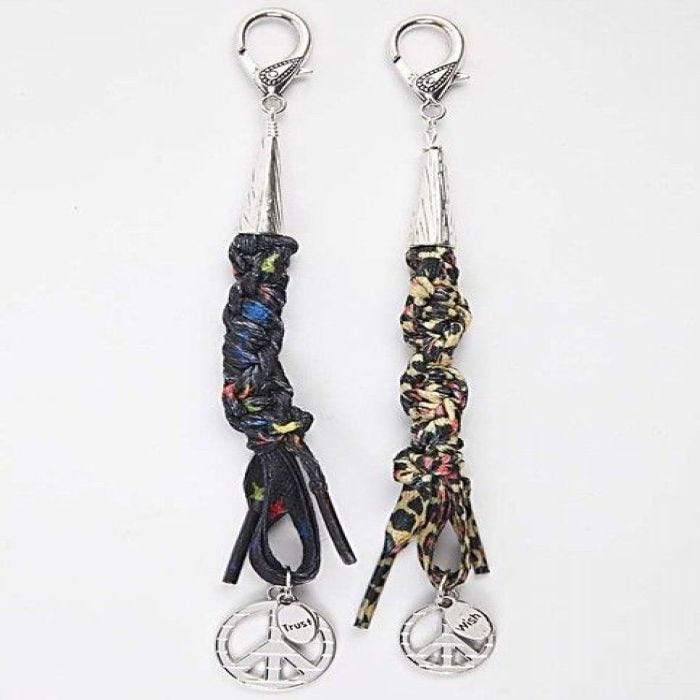 Sleutelhangers van schoenveters