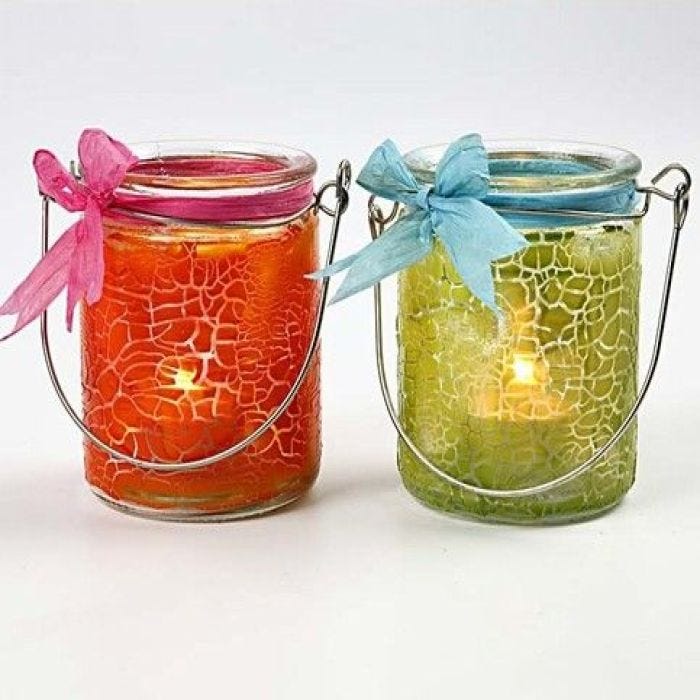 Waxinelicht met crackle